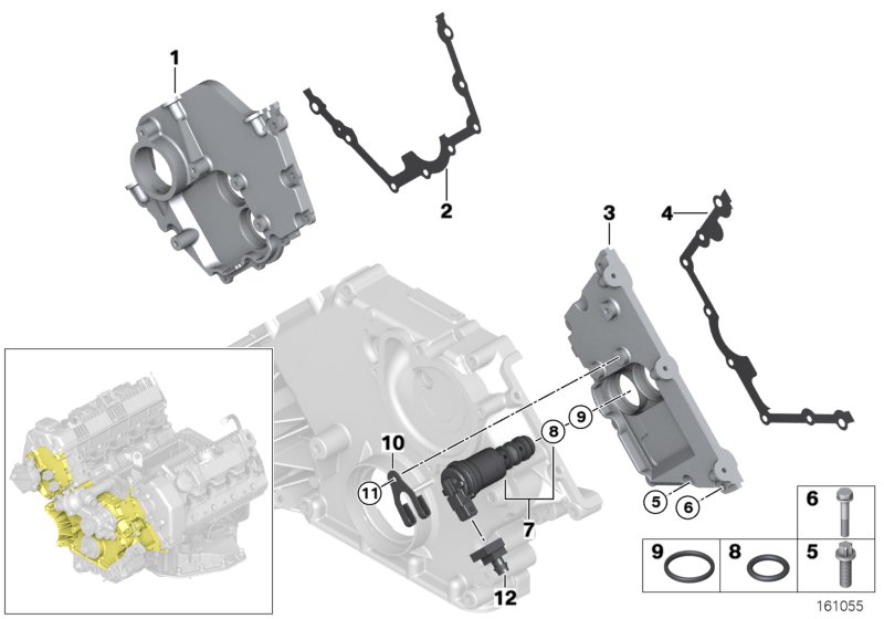 Upper timing case