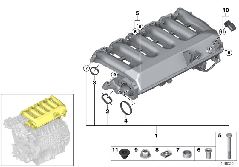 Intake manifold - electric. controlled