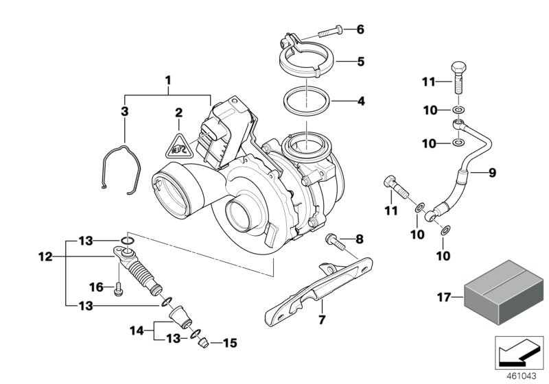 Exhaust turbocharger with lubrication