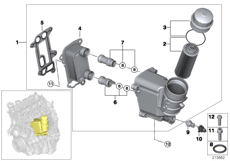 Lubricat.syst.-oil filter,heat exchanger