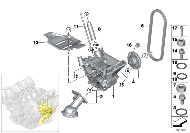 Lubrication system/Oil pump with drive
