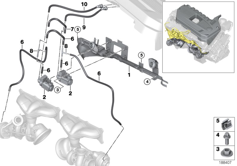 Vacuum control-exhaust turbocharger