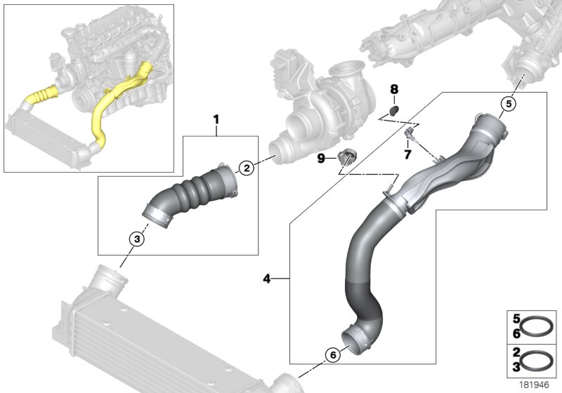Intake manifold-supercharg.air duct/AGR
