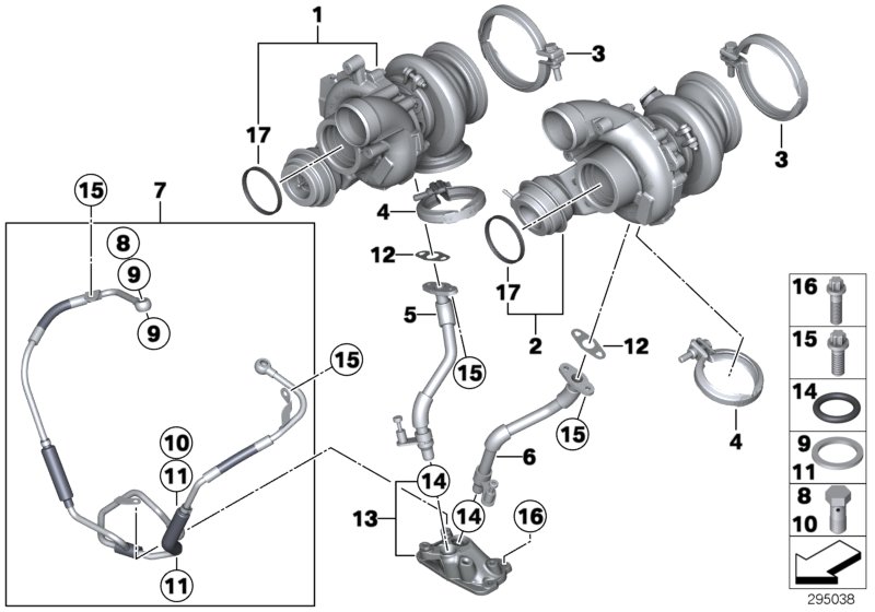 Exhaust turbocharger with lubrication