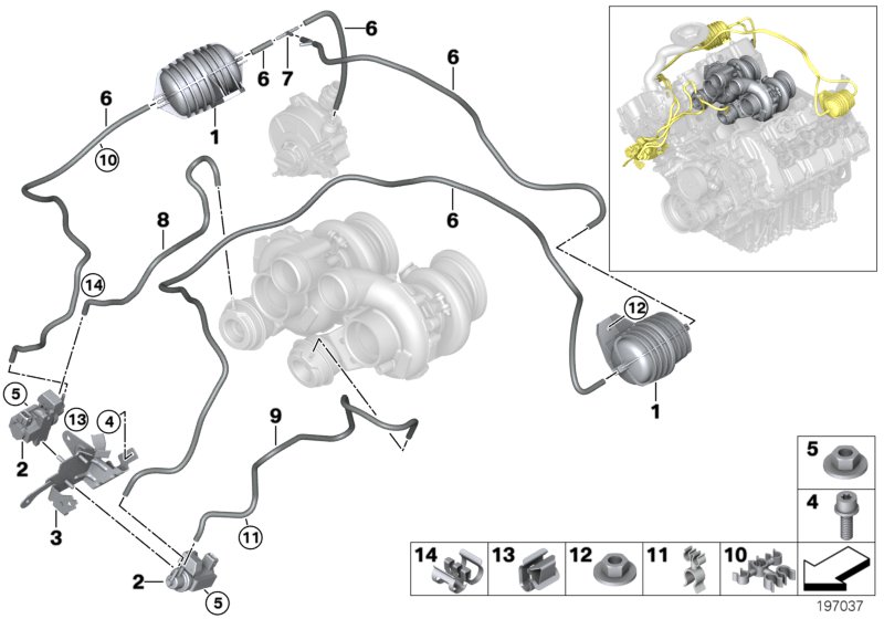 Vacuum control-exhaust turbocharger