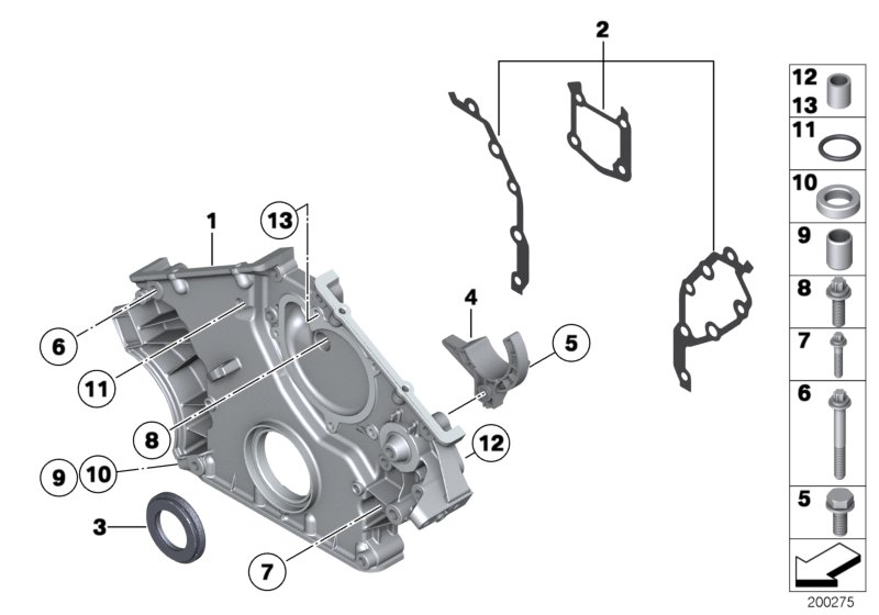 Lower timing case