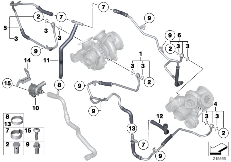 Cooling system-exhaust turbocharger