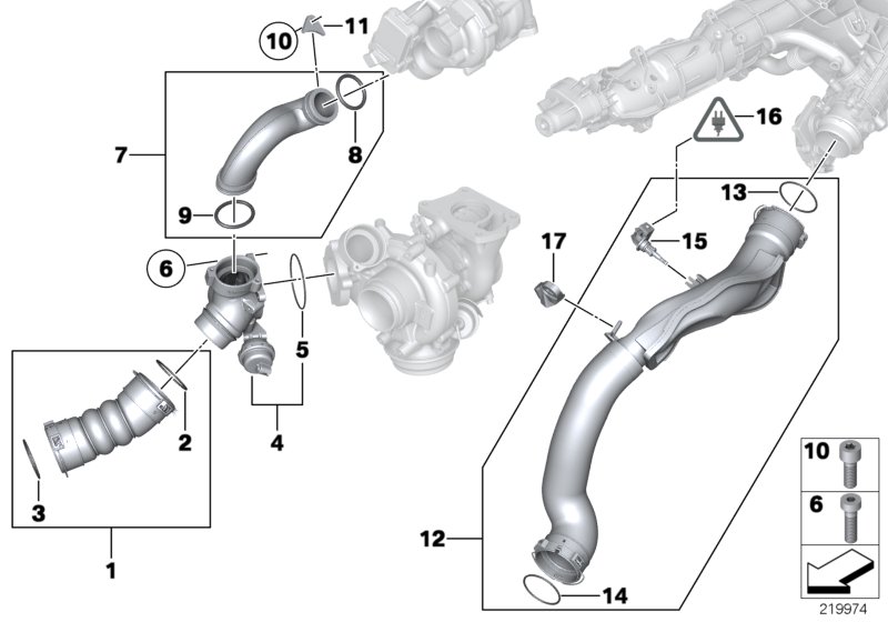 Intake manifold-supercharg.air duct/AGR