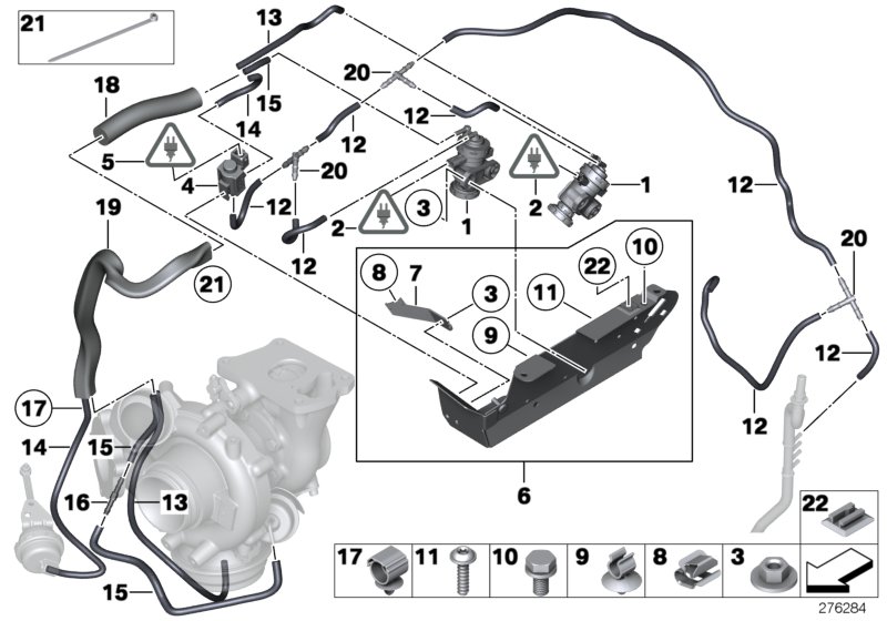 Vacuum control-exhaust turbocharger