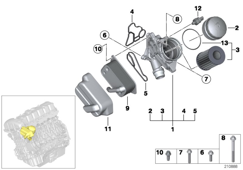 Lubricat.syst.-oil filter,heat exchanger