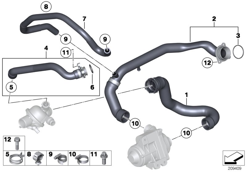 Cooling System Water Hoses