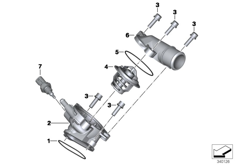 Thermostat housing with thermostat