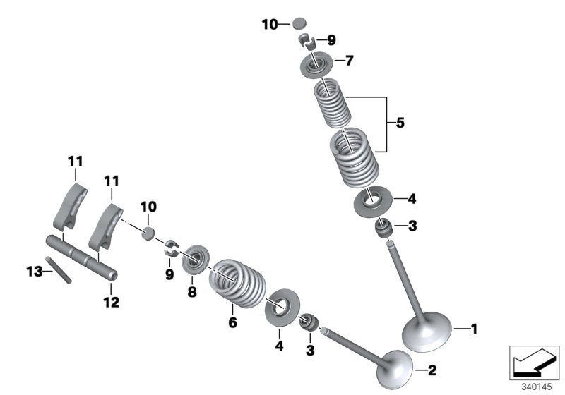 Timing gear - Intake valve/exhaust valve