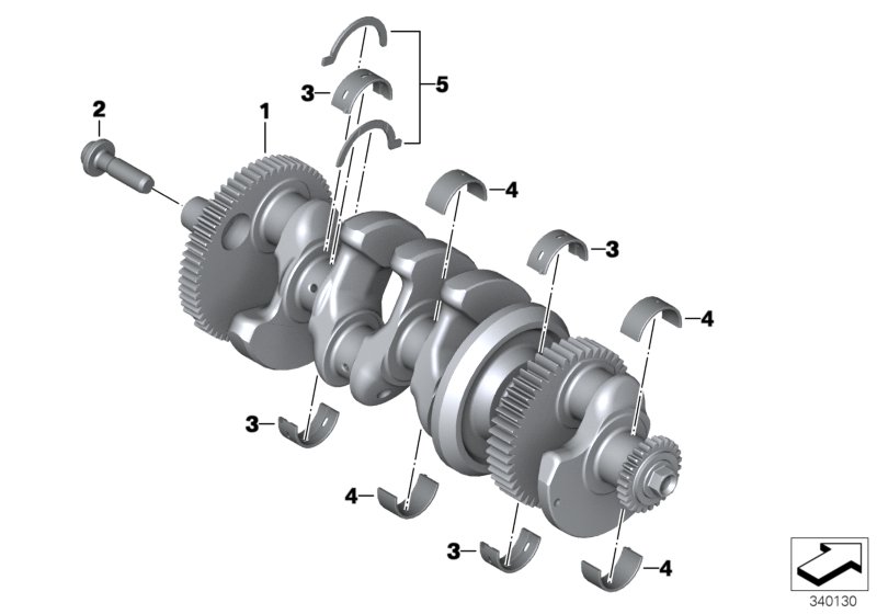 Crankshaft attaching parts