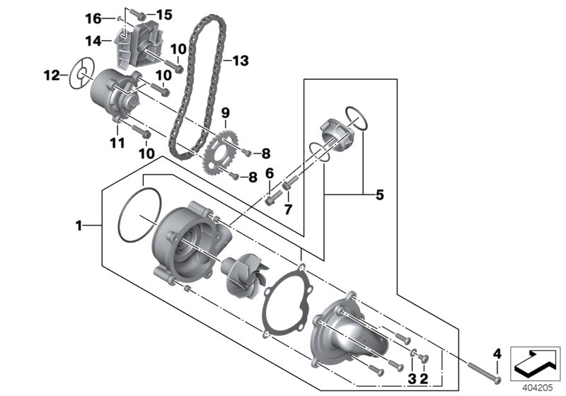 Coolant / oil pump