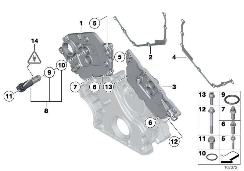 Upper timing case
