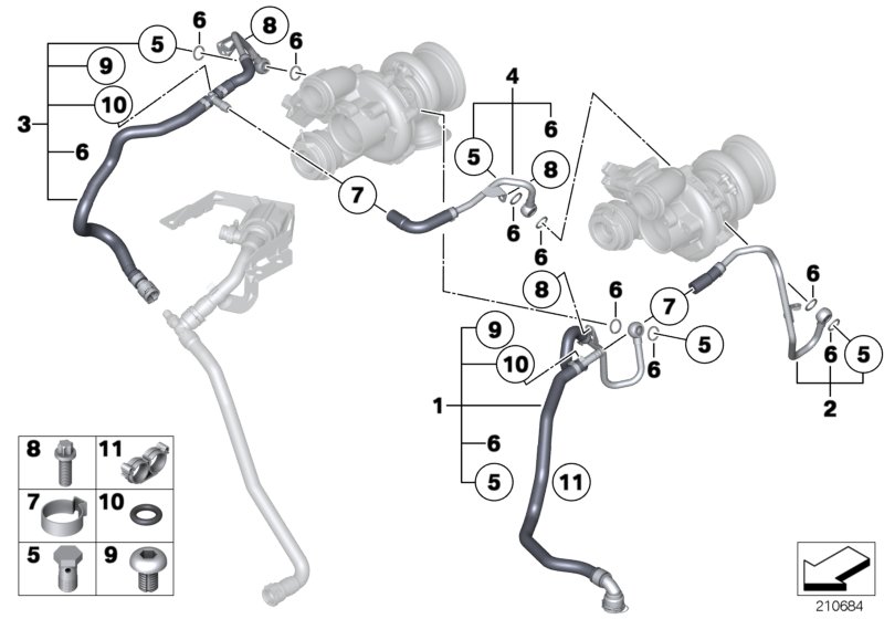 Cooling system-exhaust turbocharger