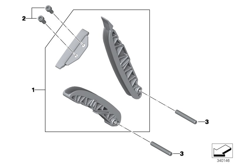 Tensioning rail / slide rail