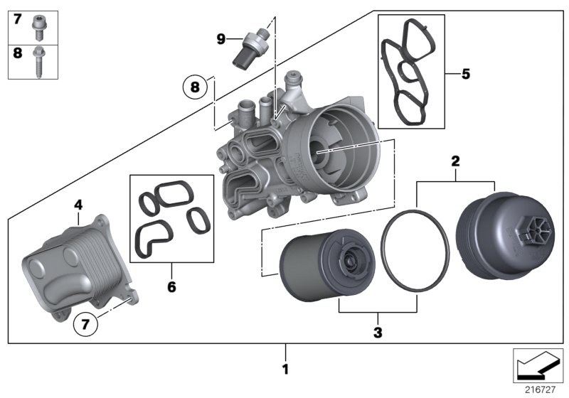 Lubricat.syst.-oil filter,heat exchanger