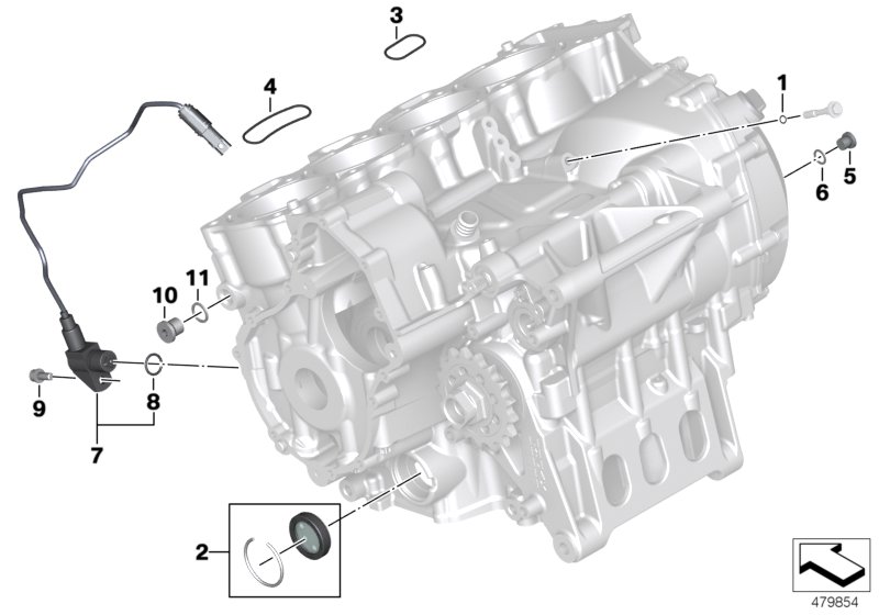 Engine housing mounting parts