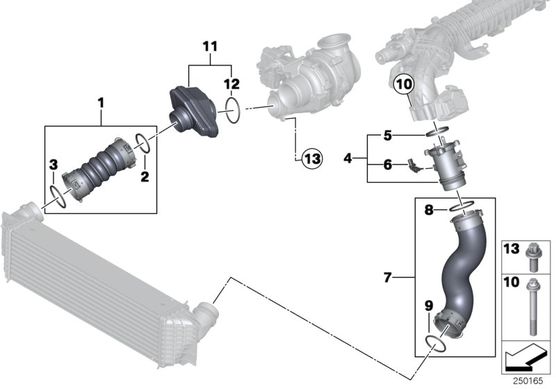 Intake manifold-supercharg.air duct/AGR