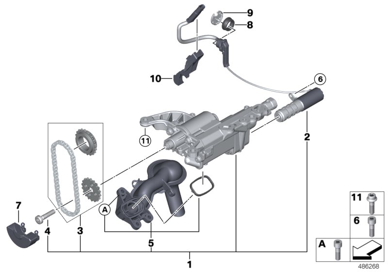 Lubrication system/Oil pump with drive