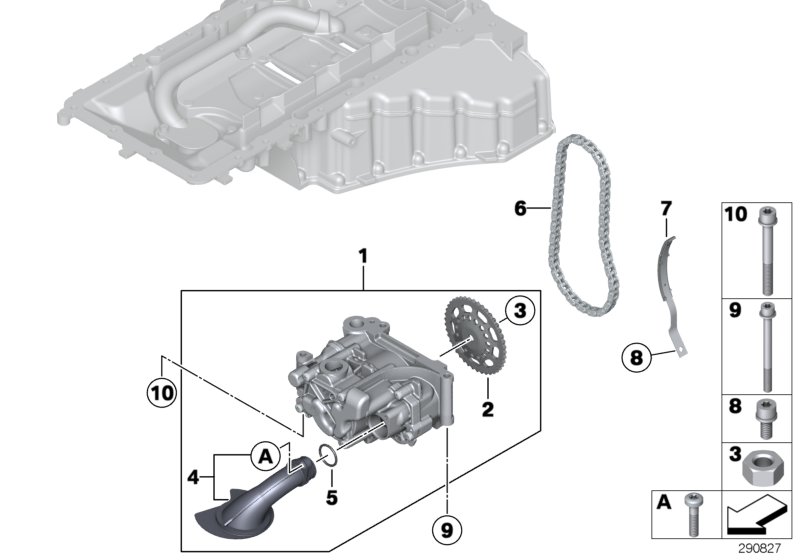 Lubrication system/Oil pump with drive