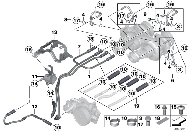 Cooling system-exhaust turbocharger