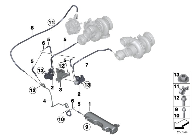 Vacuum control-exhaust turbocharger