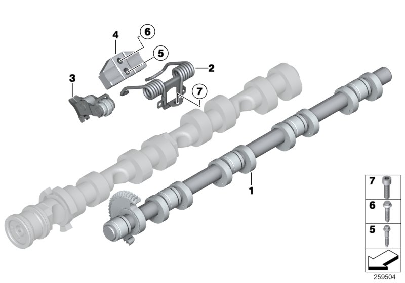Valve timing gear, eccentric shaft