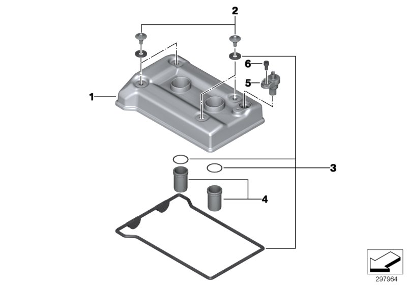 Cylinder head cover/Mounting parts