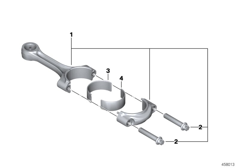 Connecting rod with bearing