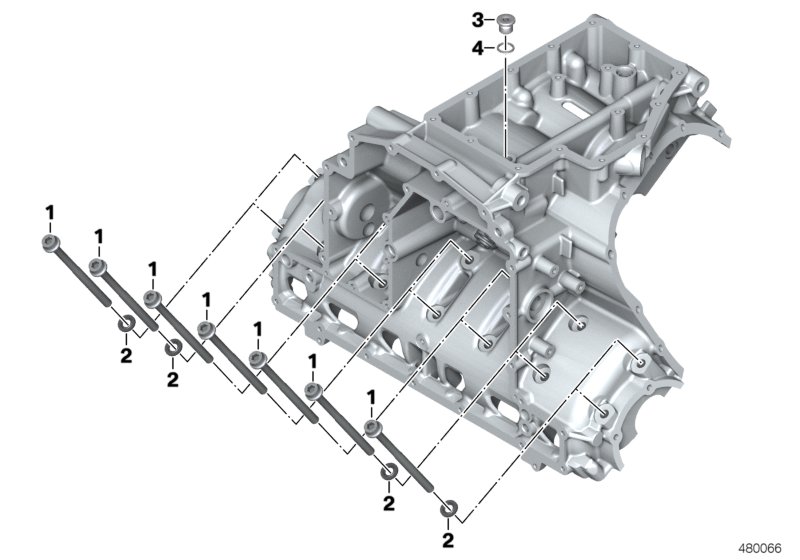 Screw con.f.engine housing lower section