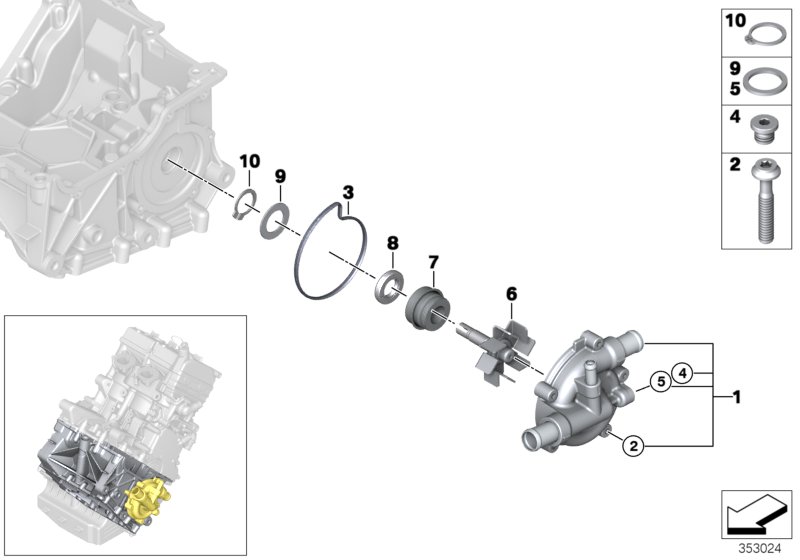 Cooling system-coolant pump
