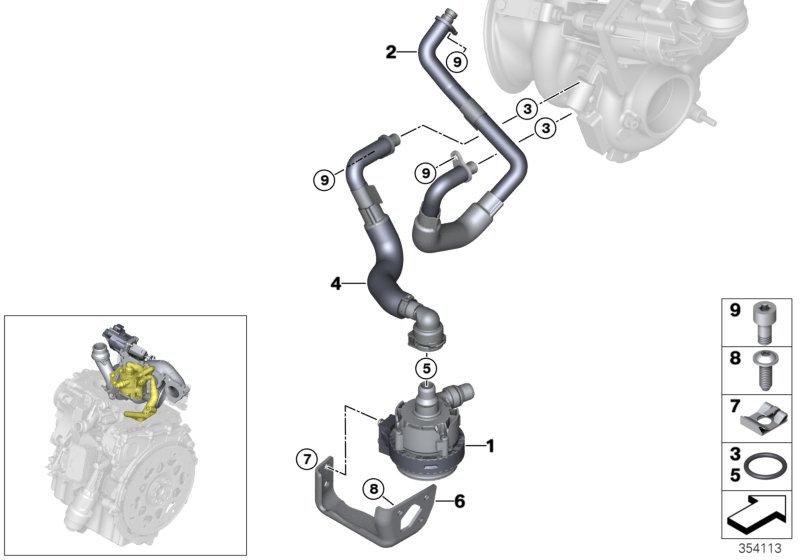 Cooling system-exhaust turbocharger