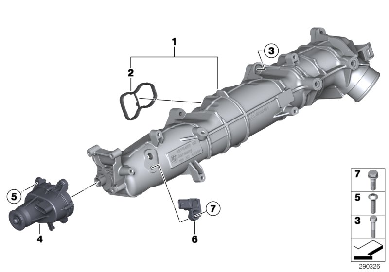 Intake manifold AGR with flap control