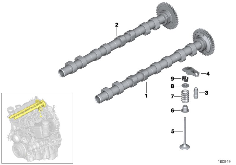 Timing and valve train-camshaft
