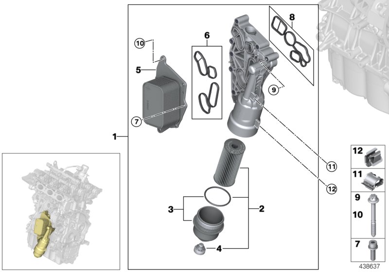 Lubricat.syst.-oil filter,heat exchanger