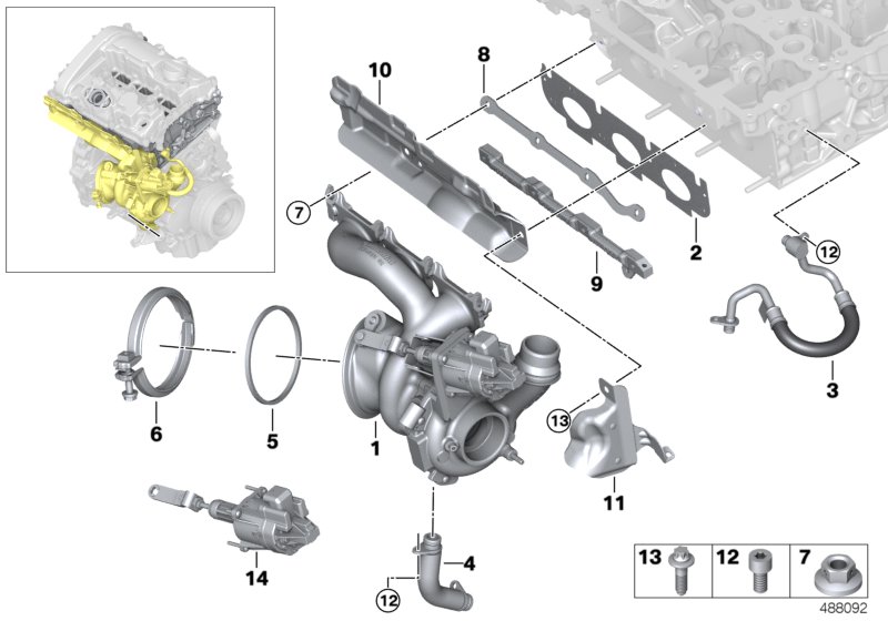 Exhaust turbocharger with lubrication