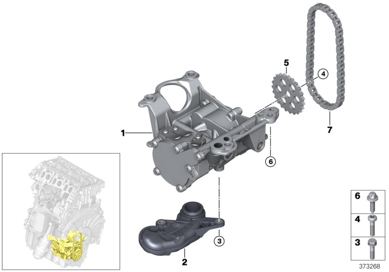 Lubrication system/Oil pump with drive