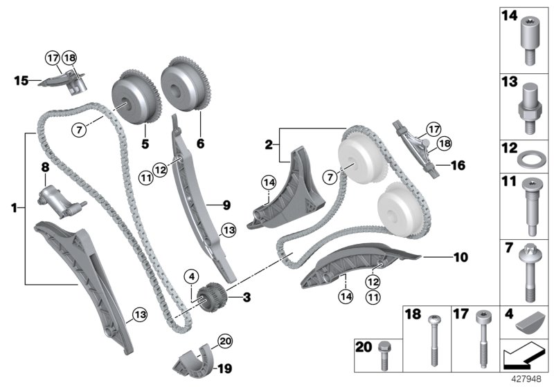 Timing and valve train-timing chain
