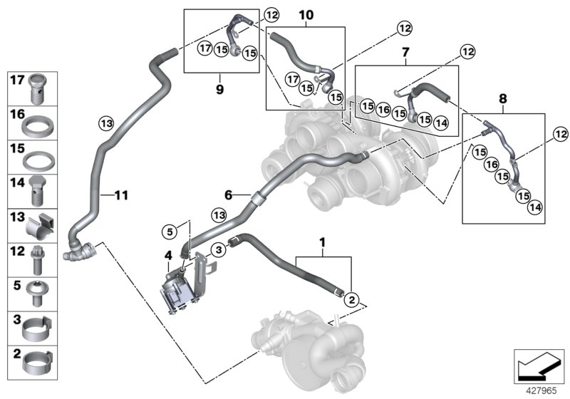 Cooling system-exhaust turbocharger