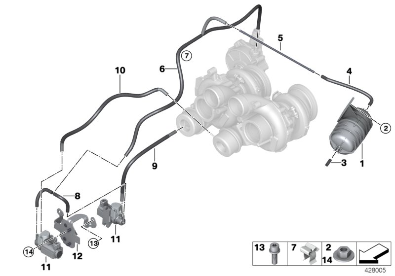 Vacuum control-exhaust turbocharger