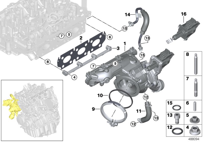 Exhaust turbocharger with lubrication