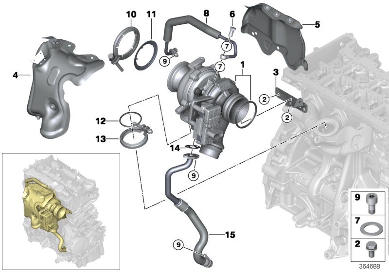 Exhaust turbocharger with lubrication