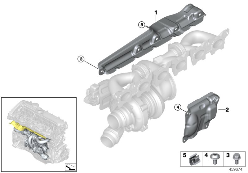 Exhaust turbocharger heat protection