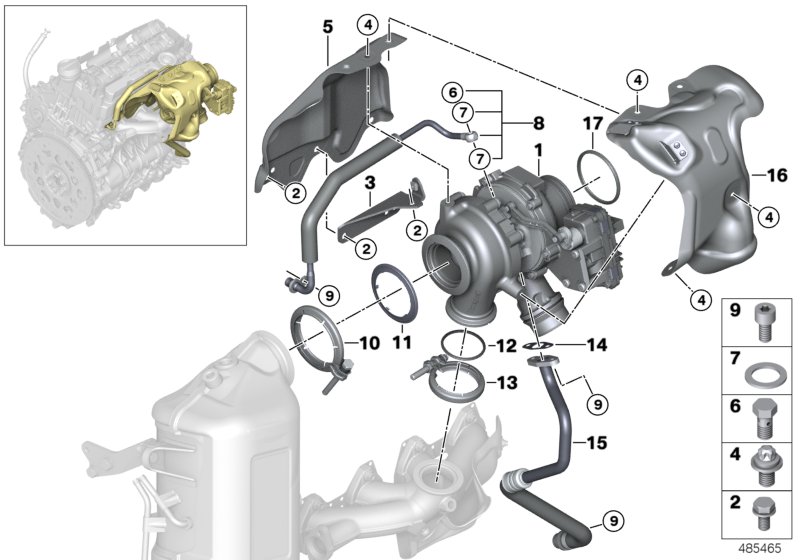 Exhaust turbocharger with lubrication