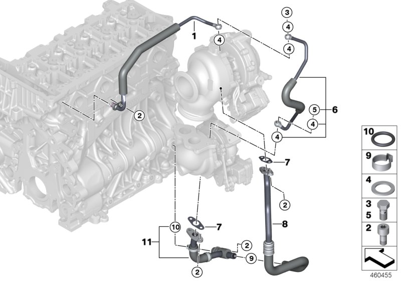 Exhaust turbocharger oil supply