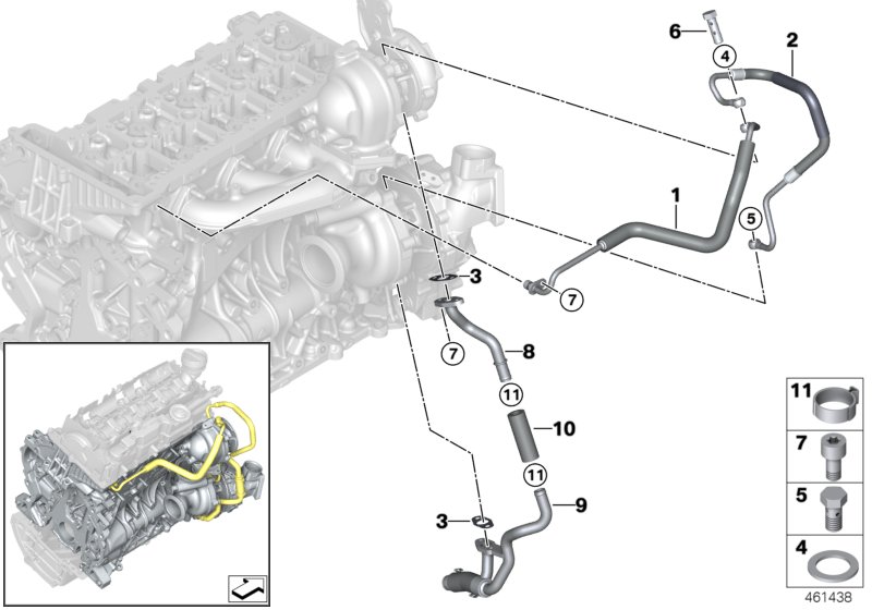Exhaust turbocharger oil supply