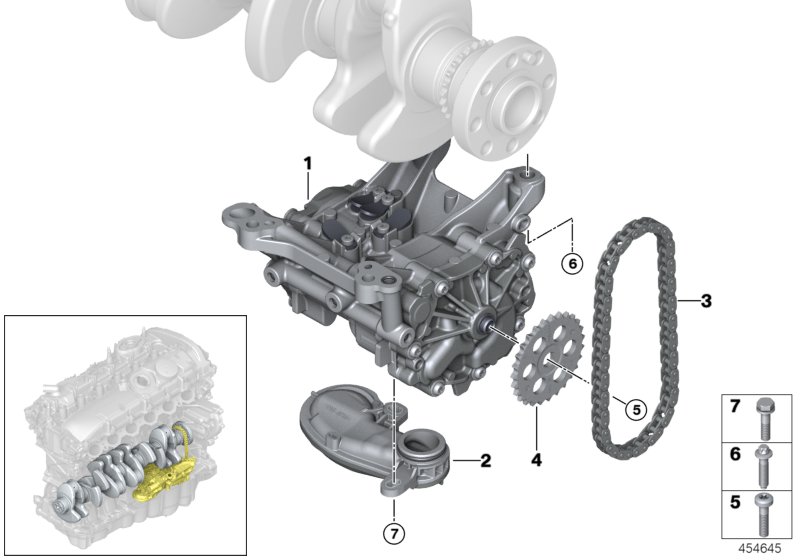 Lubrication system/Oil pump with drive